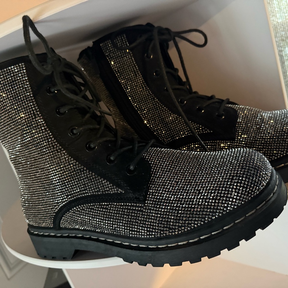 Black and Silver Women's Boots